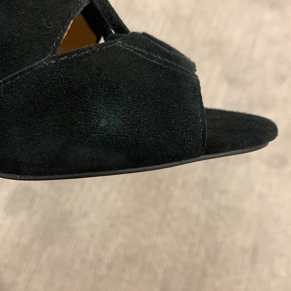 Ann Taylor Black suede, Size 8 high heel lace-up shoes w/zip Never worn🖤 - Picture 12 of 16